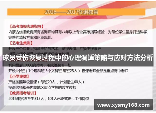 球员受伤恢复过程中的心理调适策略与应对方法分析